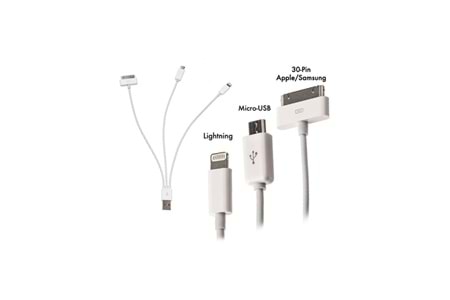 Codegen Apple iPhone 30 Pin / 8 Pin / Micro USB 20 Cm Şarj Kablosu CDG-CNV73