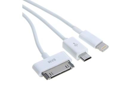 Codegen Apple iPhone 30 Pin / 8 Pin / Micro USB 20 Cm Şarj Kablosu CDG-CNV73