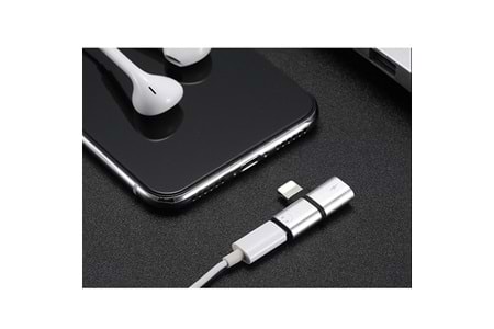 Codegen Apple iPhone Lightning 2 Port Çoklayıcı Dönüştürücü Gümüş Adaptör CDG-CNV43