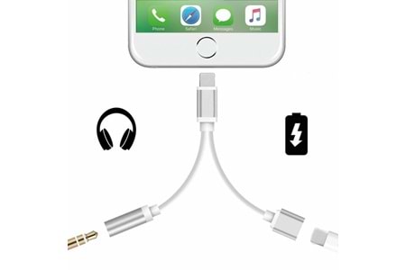 Codegen Apple iPhone Lightning + 3.5mm Stereo Dönüştürücü Çoklayıcı Adaptör CDG-CNV51