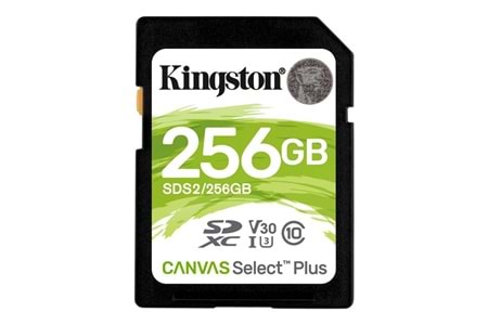 KINGSTON 256GB Canvas Select Plus SDS2/256GB SDXC HAFIZA KARTI