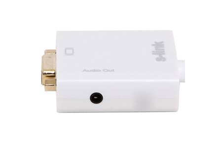 S-link SL-MHVS15 Mini HDMI to VGA+Audio (Yeni Versiyon) Çevirici