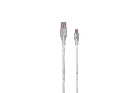 S-link SL-UK53 Usb2.0 3m Şeffaf Usb AM/Mini 5pin Kablo