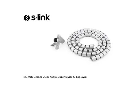 S-Link SL-195 22mm 20m Gri Kablo Düzenleyici 
