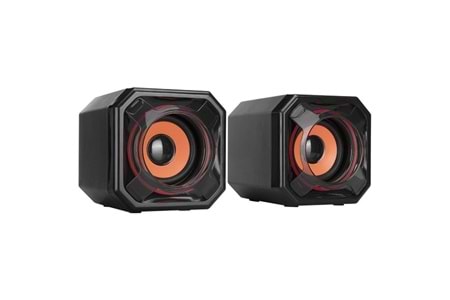 Mikado MD-177 2.0 5W * 2 Turuncu Siyah Super Bass USB Speaker