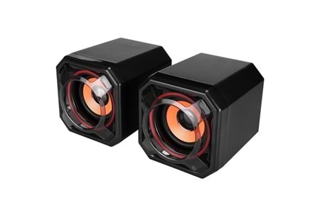 Mikado MD-177 2.0 5W * 2 Turuncu Siyah Super Bass USB Speaker