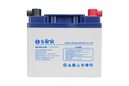 S-link AK-DG12-40 12V 40Ah Nano Silikon Jel Akü