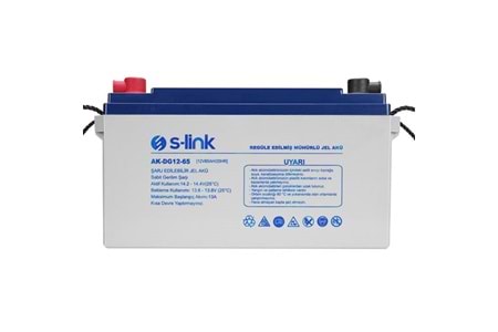 S-link AK-DG12-65 12V 65Ah Nano Silikon Jel Akü
