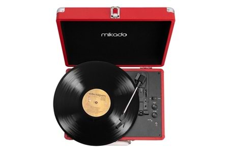 Mikado Nostalgia MN-P317 Kırmızı Pikap+Rca+Bluetooth Destekli Müzik Kutusu