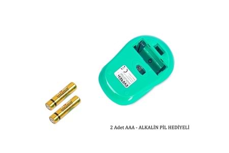 Everest SM-300 Usb Yeşil 4D Optik Süper Sessiz Alkalin Pil Kablosuz Mouse