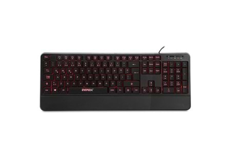 Everest KB-R61 BRIGHT Siyah USB 3 Renk Aydınlatmalı Q Sabit Bilek Destekli Multimedia Klavye