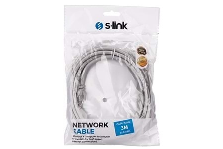 S-link SL-CAT603 3m CAT6 Gri Patch Kablo