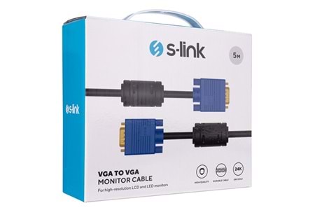 S-link SLX-176 x VGA M/M 5m Monitör Kablosu