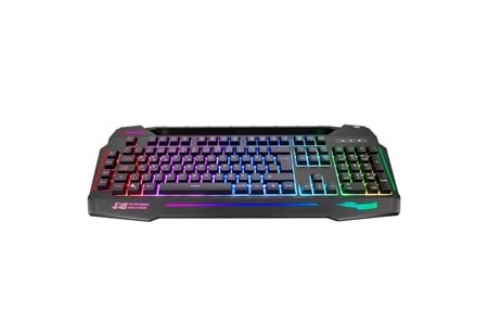 Rampage KB-R63 STAGE Siyah 4 Makro Fonksiyon Sese Duyarlı Işıklı Rainbow Q USB Ses Mik Çıkışlı Oyuncu Klavyesi