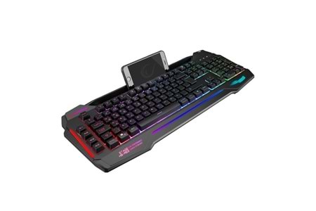 Rampage KB-R63 STAGE Siyah 4 Makro Fonksiyon Sese Duyarlı Işıklı Rainbow Q USB Ses Mik Çıkışlı Oyuncu Klavyesi