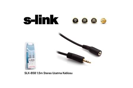 S-link SLX-858 1.5m Stereo Uzatma Kablosu