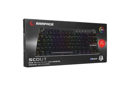 Rampage KB-RMW23 SCOUT Bluetooth RGB Led LC Layout Jixian Blue Switch Gaming Mechanical Keyboard