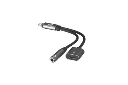 Hytech HY-XO45 Gri 2in1 bluetooth Şarj+Kulaklık Metal Çevirici Adaptör