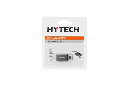 Hytech HY-XO10 Gümüş USB F to MicroUSB M Metal Gövdeli OTG Çevirici