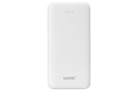 Asonic AS-P10 10000mAh 2*USB Output Powerbank Beyaz Taşınabilir Pil Şarj Cihazı