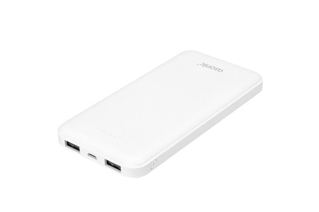 Asonic AS-P10 10000mAh 2*USB Output Powerbank Beyaz Taşınabilir Pil Şarj Cihazı