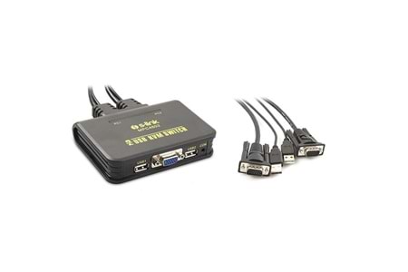 S-link SL- MPC4602 2 Port VGA 2 Port Usb 1.8m M/M Kablolu Otomatik Kvm Siyah Switch