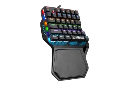 Rampage KB-R77 PALM USB Rainbow Backlight Outemu Blue Switch Mekanik 36 Tuşlu Mini Gaming Oyuncu Klavyesi