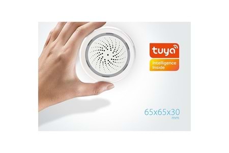 S-Link Swapp SL-EG03 Akıllı Ev Güvenliği Isı ve Nem Göstergeli Kablosuz Siren Wifi TUYA Destekli