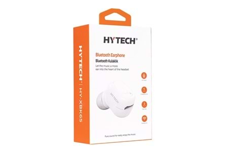 Hytech HY-XBK65 Beyaz Tek Kulaklıklı Bluetooth Kulaklık