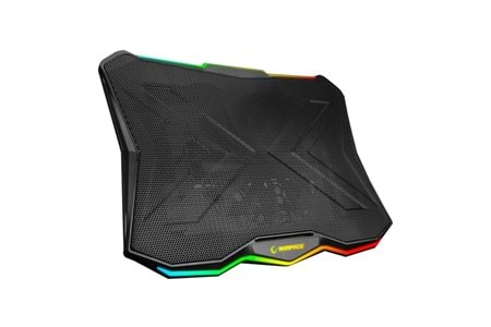 Rampage AD-RC8 SHOWY Siyah 180mm Fan 15''-17'' RGB Işıklı Notebook Soğutucu Stand