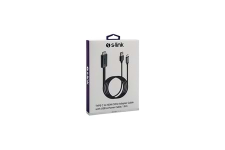 S-Link Swapp SW-513 HDMI to TypeC + USB 1.8m Mobil Telefon Uyumlu Görüntü Aktarıcı Kablo