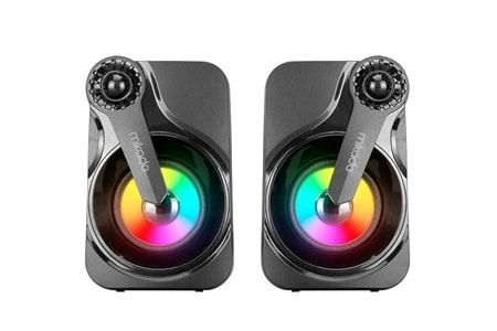 Mikado MD-BT28 5W+3W×2 BT,TF Card,USB, FM Radyo Siyah Led Işıklı Speaker