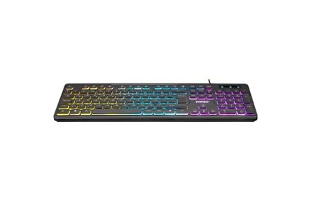 EVEREST KB-120 Sleek Siyah USB Gökkuşağı Aydınlatmalı Q Gaming Oyuncu Klavyesi