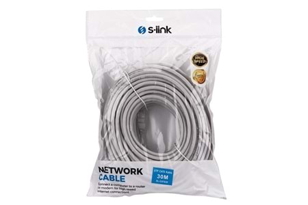 S-link SL-CAT630 30m Gri CAT6 Patch Kablo
