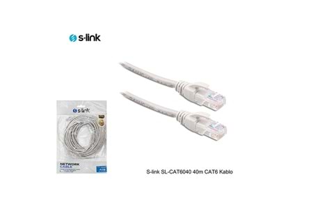 S-link SL-CAT6040 40m Gri CAT6 Patch Kablo