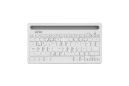 Everest KB-BT82 Beyaz/Gümüş Bluetooth Ultra İnce+Şarjlı Q Mac/Win/Android/Ios Uyumlu Kablosuz klavye