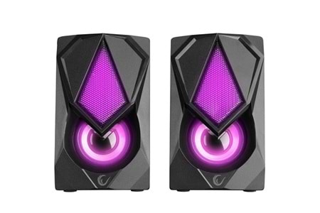 RAMPAGE RMS-G19 2.0 5 Watt LED Işıklı Siyah Multimedia Speaker