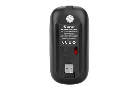 Everest SM-BT11 Usb Siyah 2in1 Bluetooth ve 2.4GHz Şarj Edilebilir Kablosuz Mouse