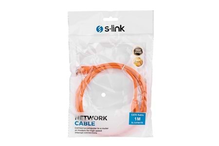 S-link SL-CAT601TR 1m Turuncu CAT6 Patch Kablo