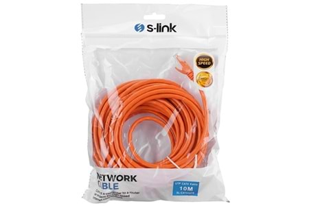 S-link SL-CAT610TR 10m Turuncu CAT6 Patch Kablo