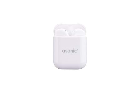 Asonic AS-TWS130 Beyaz Mobil Telefon Uyumlu Bluetooth TWS AirPods Mikrofonlu Kulaklık