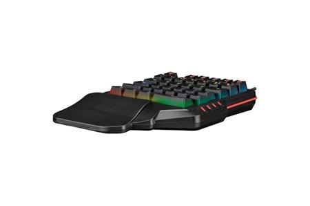 Rampage MIRACLE K1 Siyah USB Led Işıklı Q 35 Tuşlu Multimedya Mini Gaming Oyuncu Klavyesi