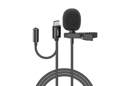 Snopy SN-MTK45 Siyah TypeC Tik-Tok Akıllı Telefon Kulaklık Çıkışlı Yaka Mikrofonu