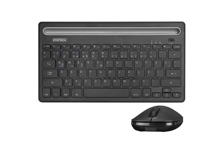 Everest KM-BT803 Siyah 3 in 1 BT 5.0+3.0+2.4Ghz 1600dpi Q Multimedia Kablosuz Klavye + Mouse Set