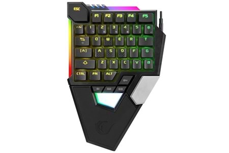 Rampage KB-277 OMNI Siyah Örgülü Type C RGB 6 Farklı Aydınlatma Modu Q Mini Gaming Oyuncu Klavyesi