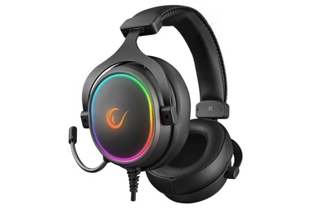 Rampage ONYX-S Siyah USB 7.1 Version RGB Led + Ses Kontrollü Oyuncu Mikrofonlu Kulaklık
