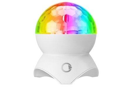 Mikado MD-X740 Beyaz Şarjlı BT-TF Cart-USB Tavan Led Işıklı Disko Topu Speaker Hoparlör