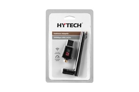 Hytech HY-310N N300 2.4GHz 2dBi Harici Antenli Usb Kablosuz Adaptör