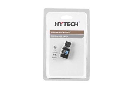 Hytech HY-300N N300 2.4GHz 2dBi Dahili Antenli Usb Kablosuz Mini Adaptör