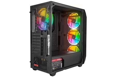 RAMPAGE 600W 80+ BRONZE ZUKO GAMING MID-TOWER PC KASASI
